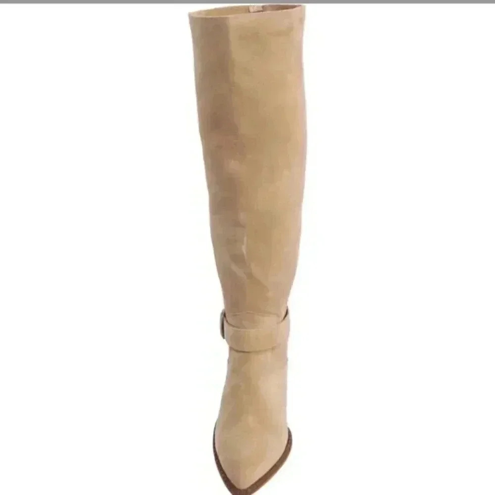 Free People Tan Suede Mid-Calf Boots - Picture 10 of 10
